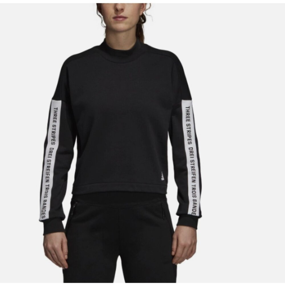 Adidas Originals Women's Sports ID Sweatshirt Black Size Large
